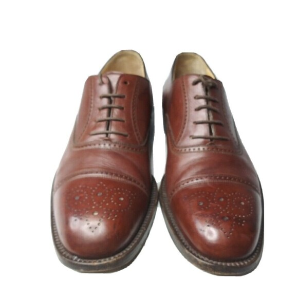 Bruno Magl Brogue Medallion Cap-Toe Oxfords Men's Shoes 8 M Brown - Picture 4 of 9